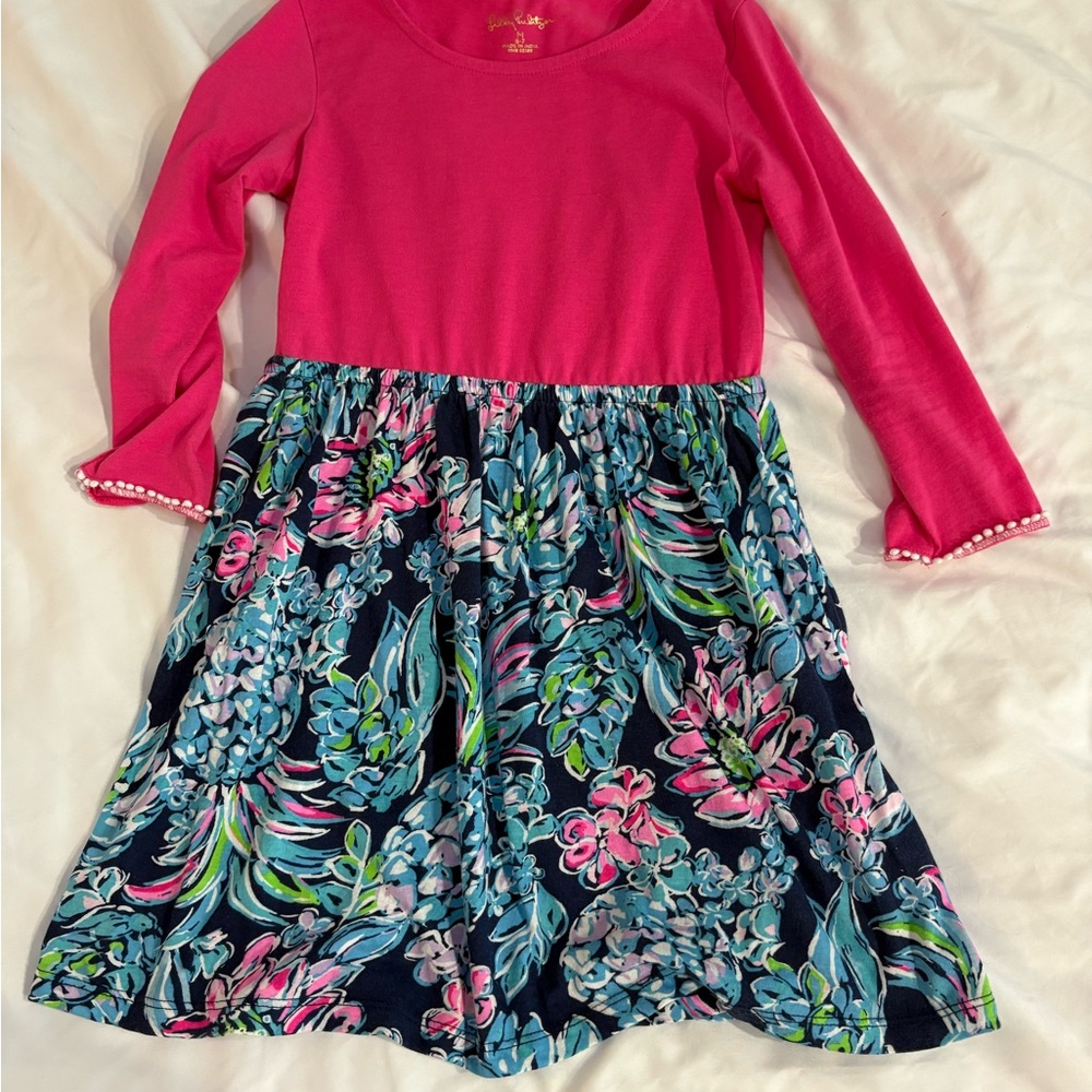 Lilly Pulitzer girl's long-sleeve dress.
